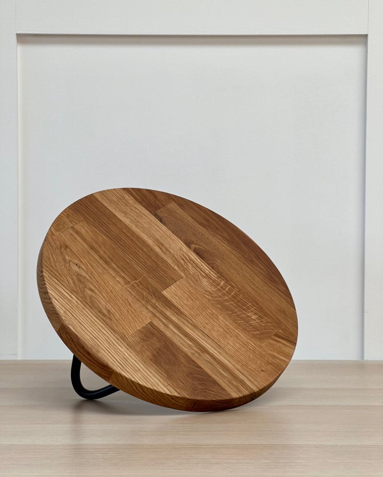 Black hairpin leg solid wood cake stand - 12" - 16" - Prop Options