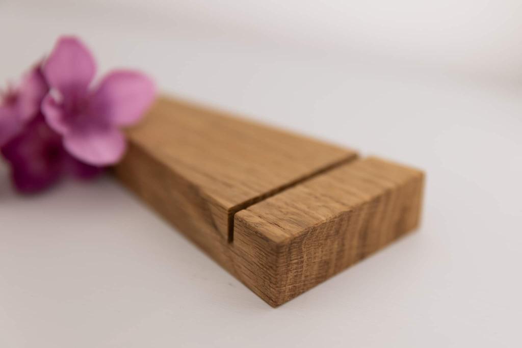 Handcrafted Oak triangle photo stand - 5mm Groove - Prop Options